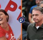 Vereadora de Natal Brisa Bracchi (PT) e o ex-presidente Jair Bolsonaro.