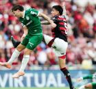 Flamengo e Palmeiras durante partida no Campeonato Brasileiro 