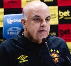 Yuri Rom&atilde;o durante coletiva de imprensa pelo Sport.