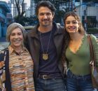 Arlete Salles, Romulo Estrela e Sophie Charlotte nos bastidores da novela Tr&ecirc;s Gra&ccedil;as.
