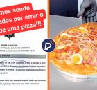 Pizzaria &eacute; processada ap&oacute;s entregar pizza com sabor diferente do pedido.