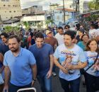 Tecio Teles, Eduardo Moura e Felipe Alecrim na subida ao Morro da Concei&ccedil;&atilde;o.