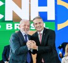 Presidente da Rep&uacute;blica, Luiz In&aacute;cio Lula da Silva, durante a cerim&ocirc;nia de an&uacute;ncio da CNH do Brasil. Pal&aacute;cio do Planalto. 