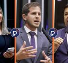 Deputados pernambucanos Clarissa T&eacute;rcio, Pedro Campos e Mendon&ccedil;a Filho.