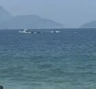 Avi&atilde;o ultraleve cai em praia de Copacabana. 