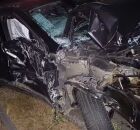 Um dos carros envolvidos no acidente na BR-232.