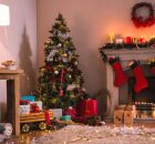 Casa decorada de natal.