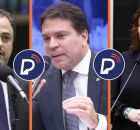 Deputados Glauber Braga, Delegado Ramagem e Carla Zambelli.