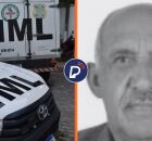 Carros do IML e ex-vereador que morreu.