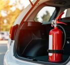 Extintor de inc&ecirc;ndio em carro
