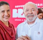Governadora Raquel Lyra ao lado do presidente Lula.