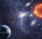 O universo e o sistema solar.