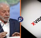 Imagem ilustrativa do preisdente Lula ao lado da logo do Xvideos.