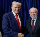 Lula e Trump. 
