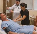 Michelle acompanha Bolsonaro durante interna&ccedil;&atilde;o no hospital.