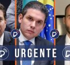 Alexandre Ramagem, Hugo Motta e Eduardo Bolsonaro.