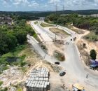 Obra do trecho final do Ramal da Arena, em Camaragibe.