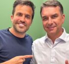 Pablo Mar&ccedil;al e Fl&aacute;vio Bolsonaro.