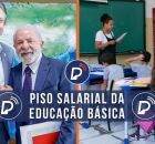 Camilo Santana, ministro da Educa&ccedil;&atilde;o ao lado de Lula e professora dando aula.