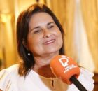 Prefeita Elcione Ramos em entrevista.