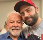 Presidente Lula com o seu filho F&aacute;bio Lu&iacute;s Lula da Silva, o Lulinha.