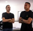 Presidente Matheus Solto Maior e t&eacute;cnico Roger Silva. 