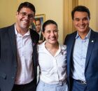 Raquel Lyra ao lado do prefeito de Camaragibe Diego Cabral. 