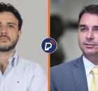 Renan Santos, presidente do MBL e Fl&aacute;vio Bolsonaro.