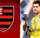 Goleiro Agust&iacute;n Rossi se despede da torcida do Flamengo. 