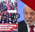 Protesto do sindicato dos metrovi&aacute;rios e presidente Lula.