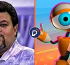 Babu Santana e boneco do Big Brother Brasil.