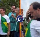 Carlos Bolsonaro se encontra com Nikolas Ferreira em caminhada