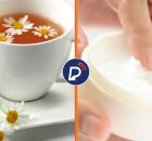 Ch&aacute; de Camomila e pomada.