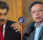 Presidente da Venezuela, Nicol&aacute;s Maduro e chefe da Col&ocirc;mbia, Gustavo Petro.