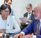 Delcy Rodr&iacute;guez e Lula.