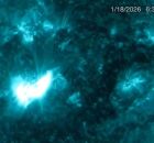 Erup&ccedil;&atilde;o solar detectada pela Nasa.