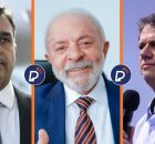 Fl&aacute;vio Bolsonaro, Lula e Tarc&iacute;sio de Freitas.