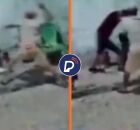 Momento em que homem sofre tentativa de homic&iacute;dio em Canhotinho.