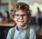 Ilustra&ccedil;&atilde;o de crian&ccedil;a com &oacute;culos