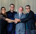 Janja, Kleber Mendon&ccedil;a, Lula e Wagner Moura. 