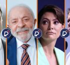 Fl&aacute;vio Bolsonaro, Lula, Michelle e Tarc&iacute;sio de Freitas.