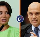 Michelle Bolsonaro e Alexandre de Moraes.