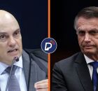 Ministro Alexandre de Moraes, do STF e ex-presidente Bolsonaro.