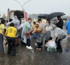 Pessoas atingidas por raio em ato de Nikolas Ferreira.