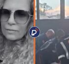 Mulher que faleceu em academia e momento em que agentes do SAMU tentam reanim&aacute;-la.