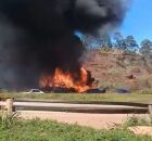 &Ocirc;nibus de turismo que pegou fogo em Minas Gerais;