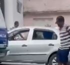 Momento em que homem &eacute; preso pela pol&iacute;cia.