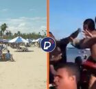 Praia de Porto de Galinhas, em Ipojuca e turistas que foram agredidos.