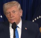 Presidente Trump em coletiva de imprensa. 