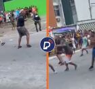 Briga em desfile no bloco CDU Folia no Recife.